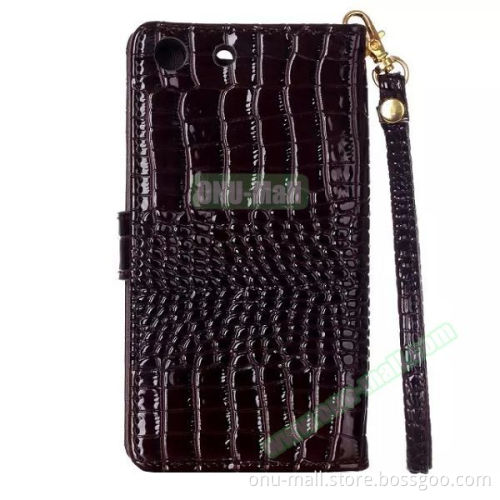 Fast Delivery Flip Stand Leather for Sony Xperia M5 Case Cover with Photo Frame and Lanyard